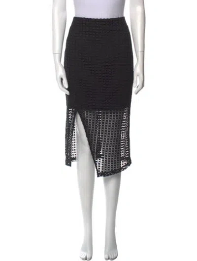 Pre-owned Nicholas Knee-length Skirt In Black