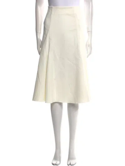 Pre-owned Nicholas Knee-length Skirt In White
