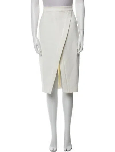 Pre-owned Nicholas Knee-length Skirt In White