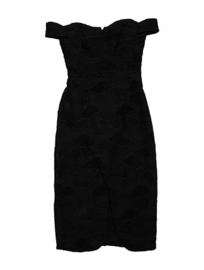 Pre-owned Nicholas Lace Pattern Knee-length Dress In Black