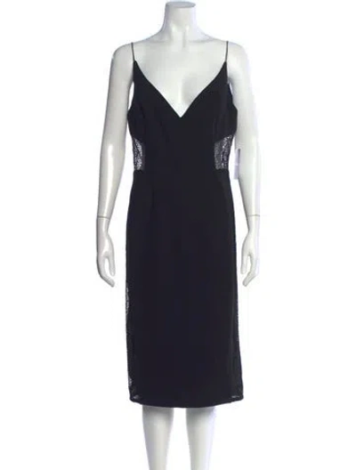 Pre-owned Nicholas Lace Pattern Knee-length Dress W/ Tags In Black