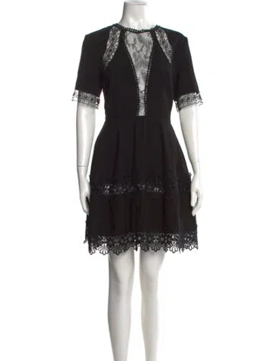 Pre-owned Nicholas Lace Pattern Mini Dress In Black