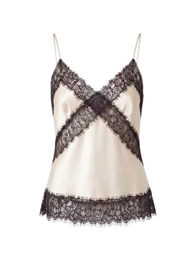 Nicholas Lace-trim Top In Black