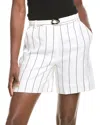 Nicholas Lavinia Linen Tailored Shorts In White