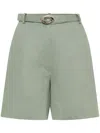 Nicholas Lavinia Linen Shorts In Green