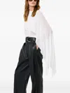Nicholas Layered Asymmetric-drape Blouse In White