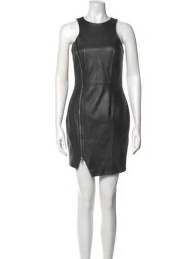 Pre-owned Nicholas Leather Mini Dress In Black
