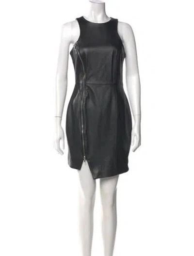 Pre-owned Nicholas Leather Mini Dress In Black