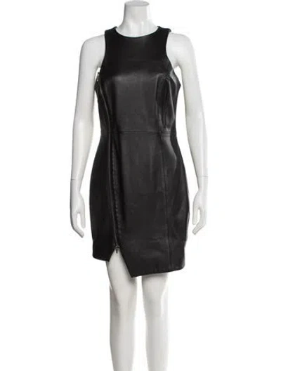 Pre-owned Nicholas Leather Mini Dress In Black
