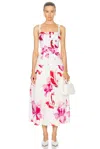 Nicholas Lidia Bustier Drop Waist Dress In Zoe Floral Print