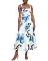 Nicholas Lidia Bustier Drop Waist Dress In White