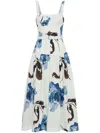 Nicholas Lidia Bustier Drop Waist Dress In White