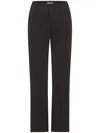 Nicholas Lillianna Straight-leg Pleated Trousers In Black