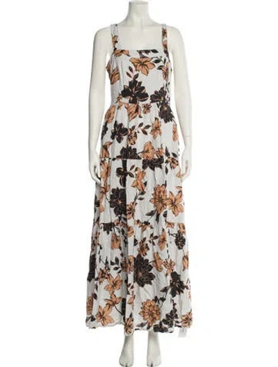 Pre-owned Nicholas Linen Long Dress In Green