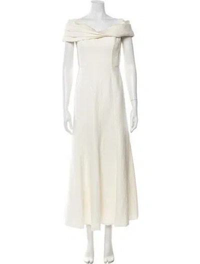 Pre-owned Nicholas Linen Long Dress In Neutrals