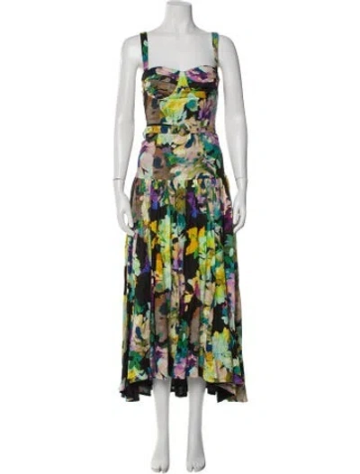 Pre-owned Nicholas Linen Long Dress In Yellow