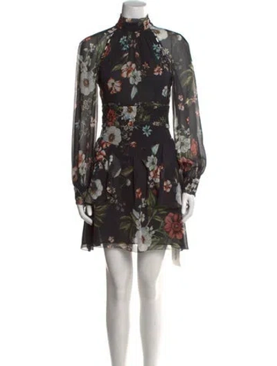 Pre-owned Nicholas Linen Mini Dress In Black