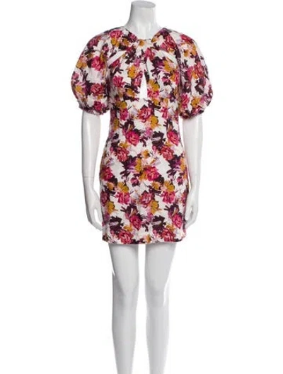 Pre-owned Nicholas Linen Mini Dress In Multi