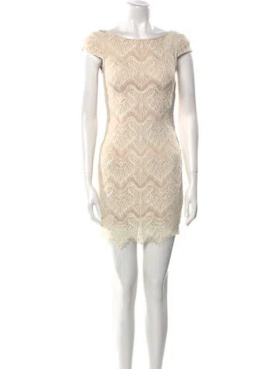 Pre-owned Nicholas Linen Mini Dress In Neutral