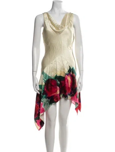 Pre-owned Nicholas Linen Mini Dress In Yellow