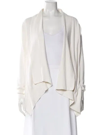 Pre-owned Nicholas Linen V-neck Sweater In White