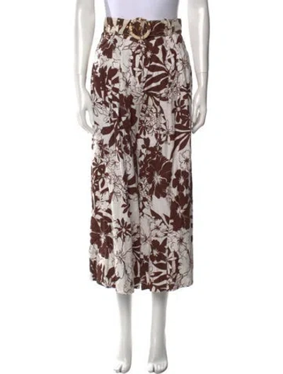 Pre-owned Nicholas Linen Wide Leg Pants In Brown