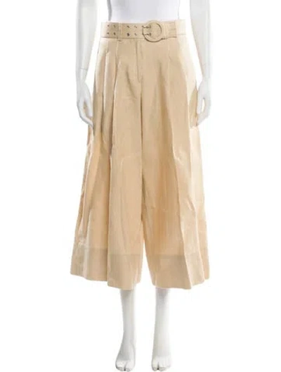 Pre-owned Nicholas Linen Wide Leg Pants In Neutral