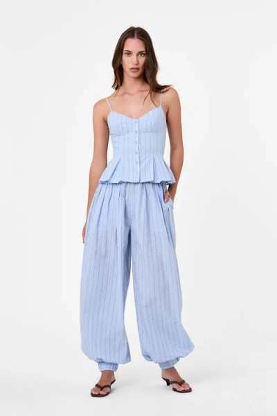 Nicholas Liselle Cotton Pant In Blue