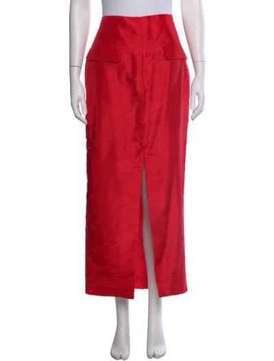 Pre-owned Nicholas Long Skirt In Red