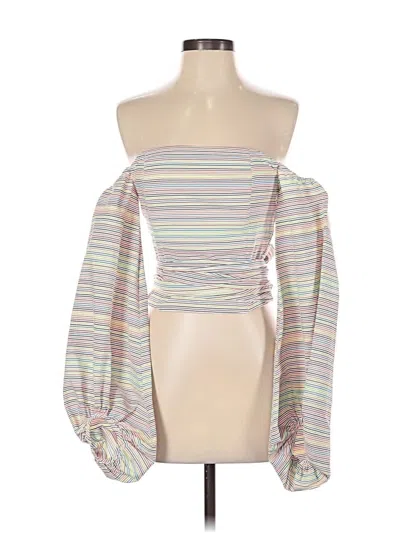 Pre-owned Nicholas Long Sleeve Blouse In White