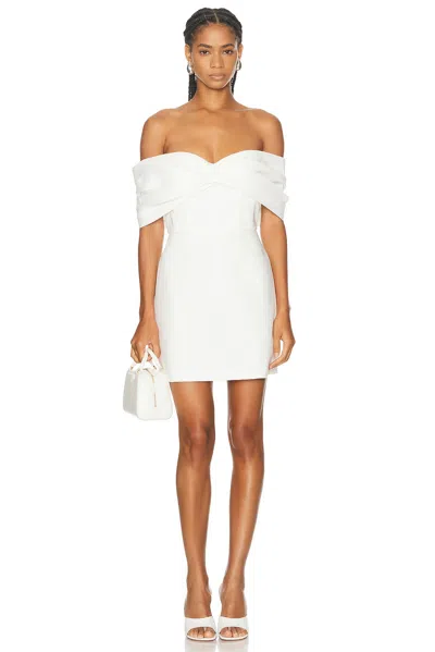Nicholas Lori Strapless Twist Front Mini Dress In Ivory