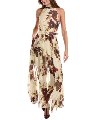 Nicholas Lucia Silk-blend Midi Dress In Ivory
