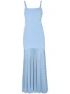 Nicholas Lyra Sleeveless Milano Stitch Midi Dress In 蓝色