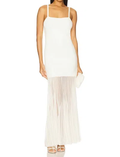 Nicholas Lyra Milano Stitch Maxi Dress In Ivory White