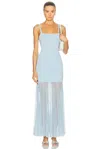 Nicholas Lyra Sleeveless Milano Stitch Midi Dress In Sky