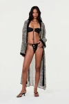 Nicholas Lysandra Caftan Robe In Black
