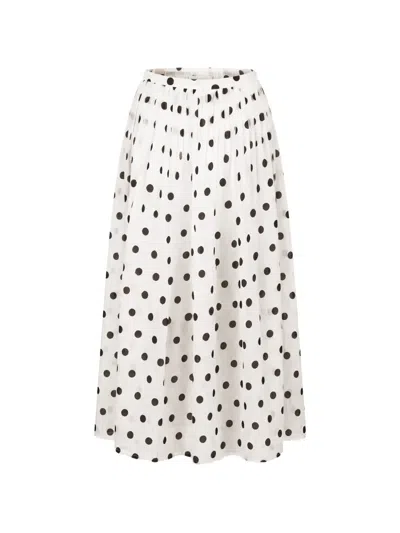 Nicholas Marit Midi Skirt W/ Pleated Waist In Multi