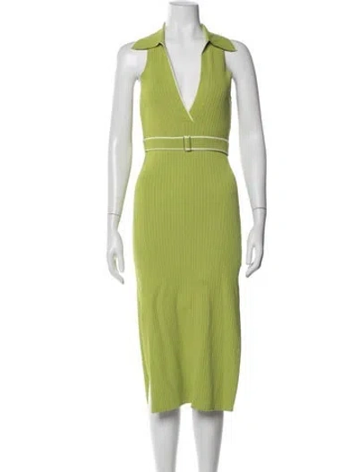 Pre-owned Nicholas Midi Length Dress In Green