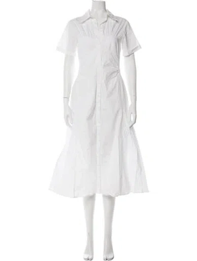Pre-owned Nicholas Midi Length Dress In White