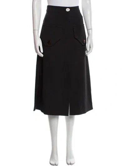 Pre-owned Nicholas Midi Length Skirt In Black