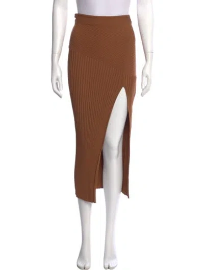 Pre-owned Nicholas Midi Length Skirt In Brown