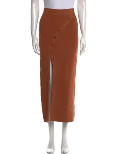 Pre-owned Nicholas Midi Length Skirt In Brown