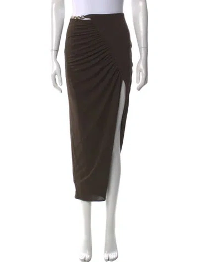 Pre-owned Nicholas Midi Length Skirt In Brown