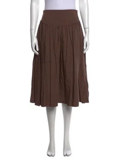 Pre-owned Nicholas Midi Length Skirt In Brown