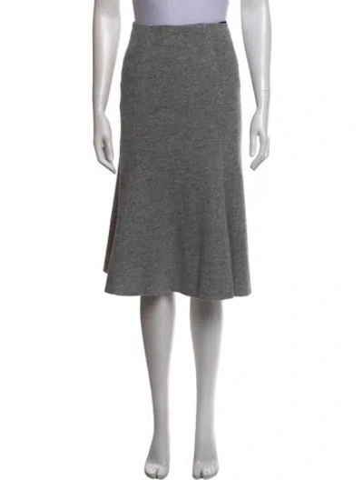 Pre-owned Nicholas Midi Length Skirt In Grey