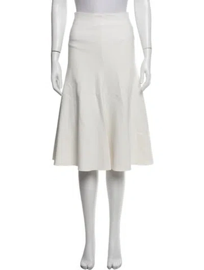 Pre-owned Nicholas Midi Length Skirt In White