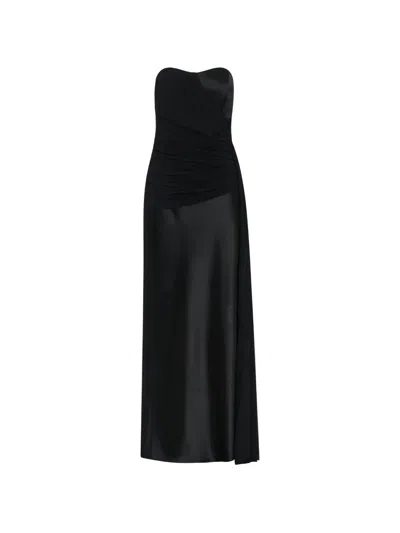 Nicholas Milena Draped Maxi Dress In Black