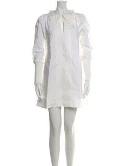 Pre-owned Nicholas Mini Dress In White