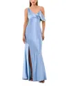 Nicholas Mirabelle Asymmetric Tie Shoulder Dress In Sky