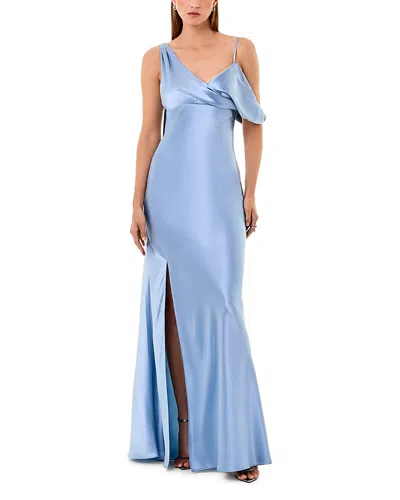Nicholas Mirabelle Asymmetric Tie Shoulder Dress In Sky